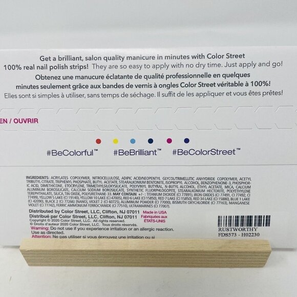 Color Street 100% Real Nail Polish Strips Rustworthy Shimmer Print 16 Pieces - Picture 5 of 5